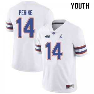 Youth Florida Gators #14 Lucas Krull NCAA Jordan Brand White Authentic Stitched College Football Jersey GRS3062BZ